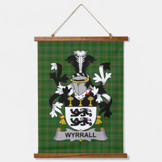 Tapiz Con Marco De Madera Escudo de Armas Familiar Crest Irlandés Wyrrall