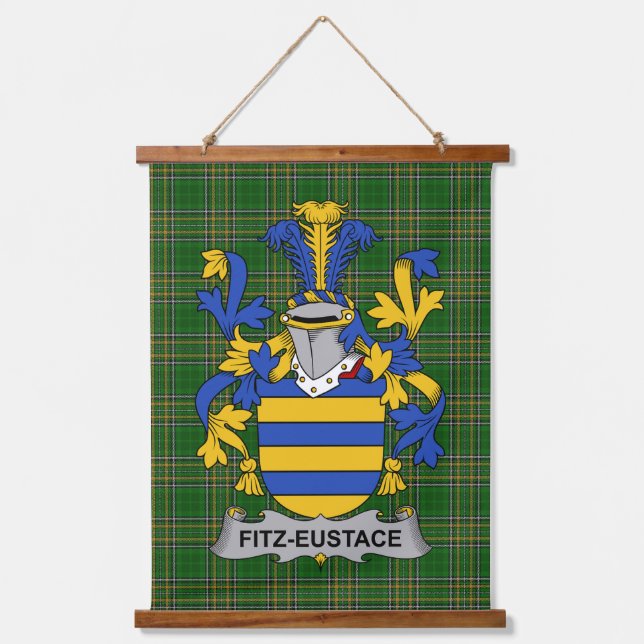 Tapiz Con Marco De Madera Escudo de armas Fitz-Eustace de Irlanda (Anverso)