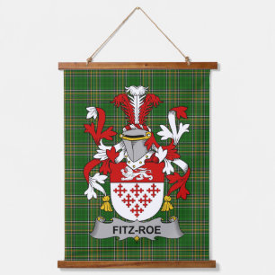 Tapiz Con Marco De Madera Escudo de armas Fitz-Roe irlandés
