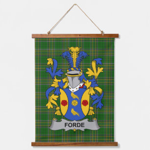 Tapiz Con Marco De Madera Escudo familiar irlandés de forja o connivencia de