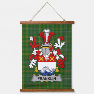 Tapiz Con Marco De Madera Escudo familiar irlandés Franklin