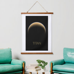 Tapiz Con Marco De Madera Espacio ultraterrestre, Cosmos, Sistema Solar, Moo