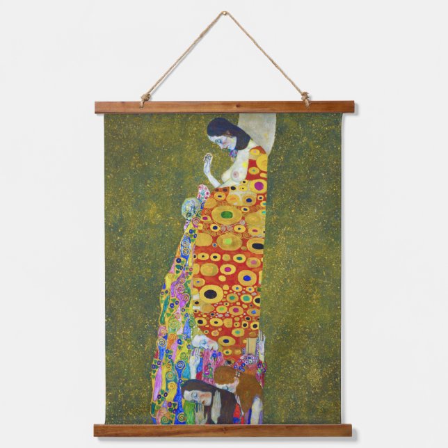 Tapiz Con Marco De Madera Esperanza, Gustav Klimt (Anverso)