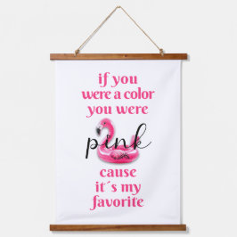 Tapiz Con Marco De Madera Estabas rosado -