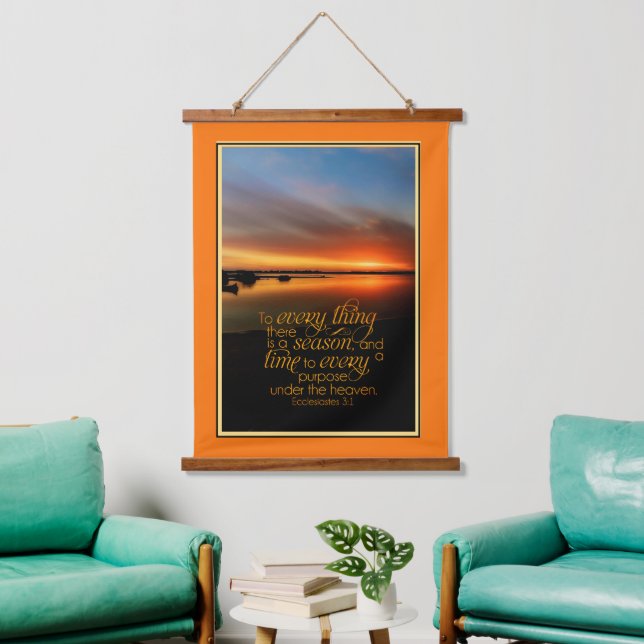 Tapiz Con Marco De Madera Estaciones  (Sala de estar)