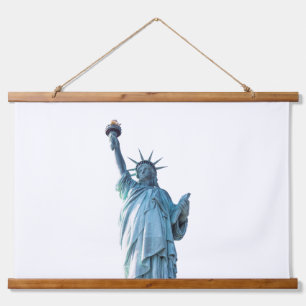 Tapiz Con Marco De Madera Estatua de la Libertad Ciudad de Nueva York
