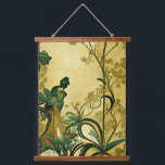 Tapiz Con Marco De Madera Estilo Art Deco Chinoiserie Botánica Imprimir<br><div class="desc">Esta Chinoiserie crea un ambiente dramático con una delicada pero audaz combinación de oro sobrio, verduras oscuras y negro. ¡Dadle atención y atención que merece! Esta encantadora pieza de Chinoiserie de estilo Art Déco se verá maravillosa en su casa o en la casa de una persona especial. Perfecto para crear...</div>