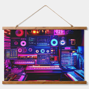 Tapiz Con Marco De Madera Estudio de Música