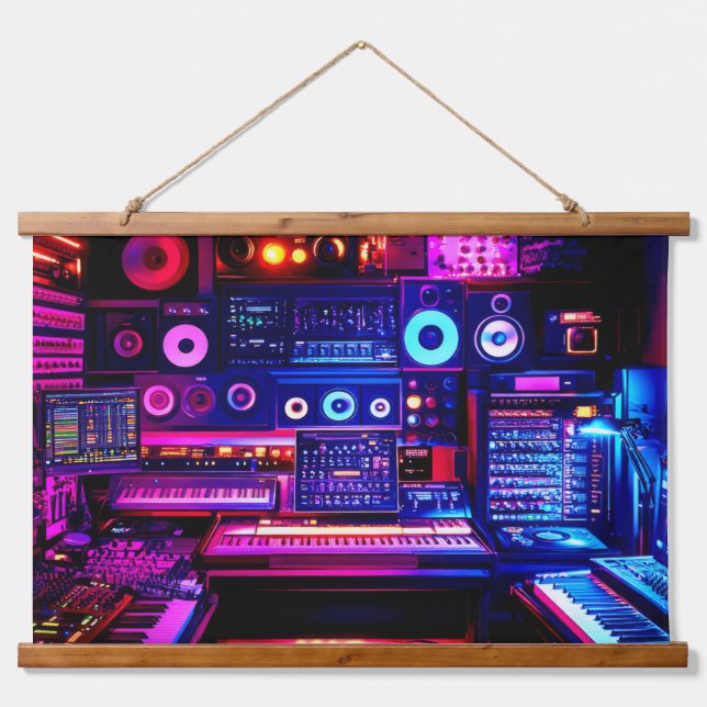 Tapiz Con Marco De Madera Estudio de Música (Anverso )