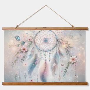 Tapiz Con Marco De Madera Ethereal Boho Dreamcatcher