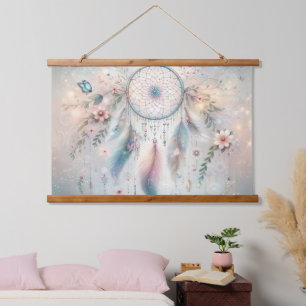 Tapiz Con Marco De Madera Ethereal Boho Dreamcatcher