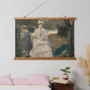 Tapiz Con Marco De Madera Eva Gonzales Niñera E Impresionismo Infantil Arte
