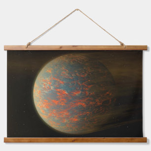 Tapiz Con Marco De Madera Exoplanet 55 Cancri E Y Su Superficie Molten