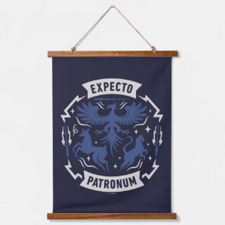 Tapiz Con Marco De Madera Expecto Patronum Gráfica Silueta Vintage