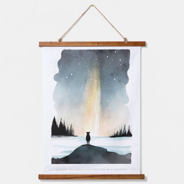 Tapiz Con Marco De Madera Explorar (Anverso)