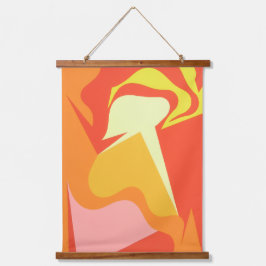 Tapiz Con Marco De Madera Extra Terrestrial Abstract Shapes Tapestry