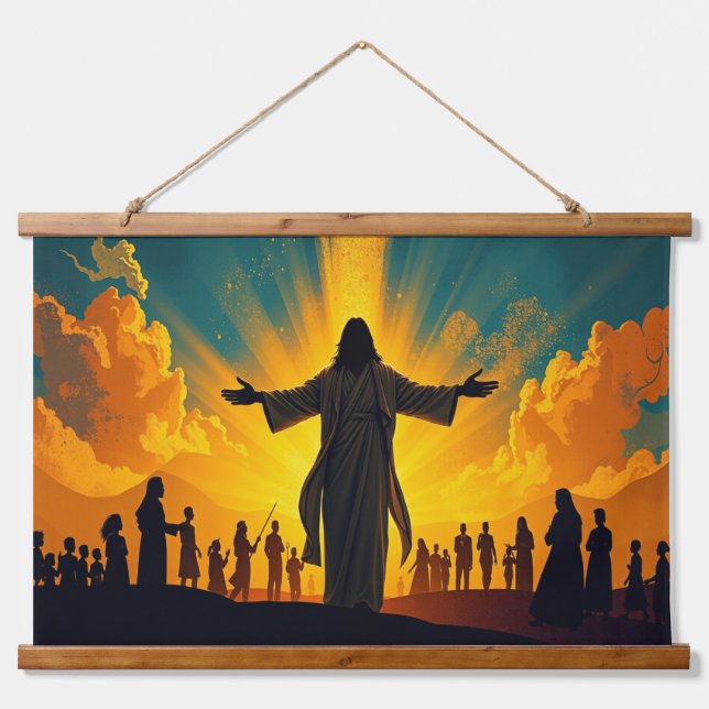 Tapiz Con Marco De Madera Faith Wall Tapestry (Anverso )