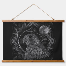 Tapiz Con Marco De Madera Falcon Full Moon