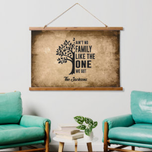 Tapiz Con Marco De Madera Familia