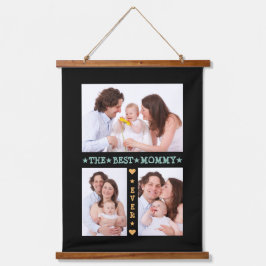 Tapiz Con Marco De Madera Familia: 3 Collages de fotos Mejor Día de la Madre