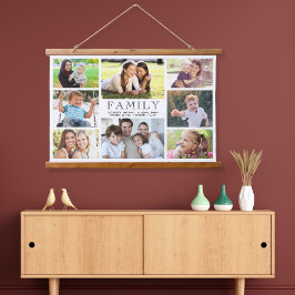 Tapiz Con Marco De Madera Familia 8 Collage de fotos