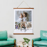 Familia de Collage de fotos de texto y fotografía 