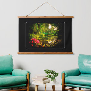 Tapiz Con Marco De Madera Famoso Claude Monet Giverny Pond Lilies
