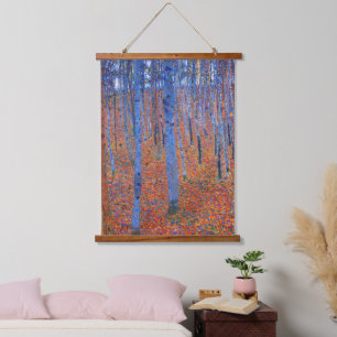 Tapiz Con Marco De Madera Famoso cuadro de Gustav Klimt's Beech Grove
