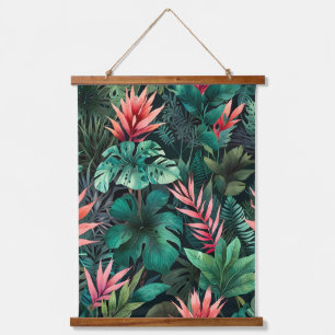 Tapiz Con Marco De Madera Fantasía de selva tropical