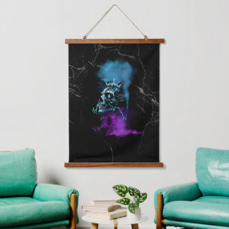 Tapiz Con Marco De Madera Fantasy Design | Cryptocurrency | Ethereum Marble