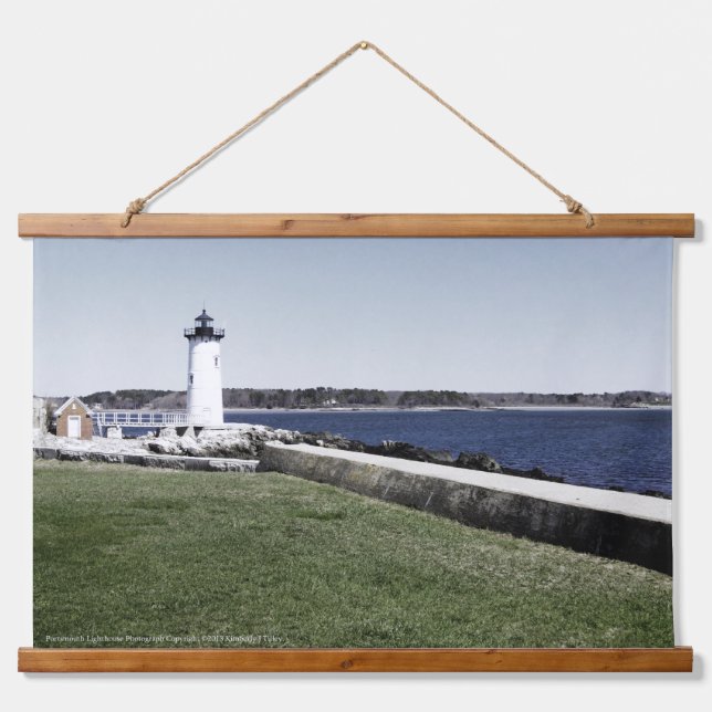 Tapiz Con Marco De Madera Faro de Portsmouth (Anverso )