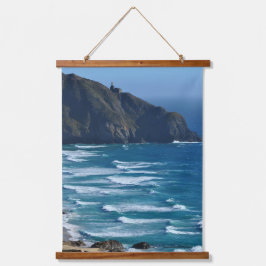 Tapiz Con Marco De Madera Faro y mar