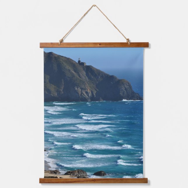 Tapiz Con Marco De Madera Faro y mar (Anverso)