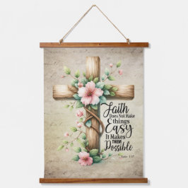 Tapiz Con Marco De Madera Fe