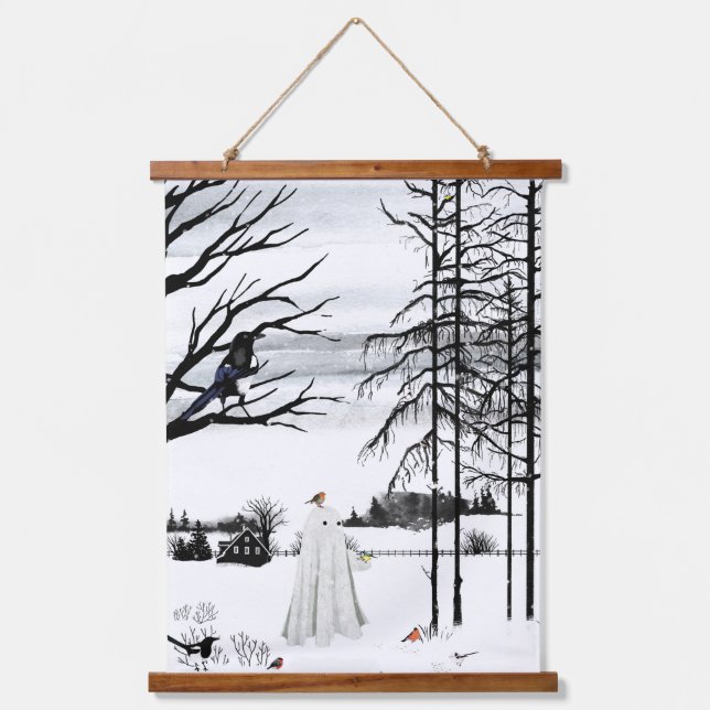 Tapiz Con Marco De Madera Feathered Friends (Anverso)