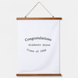 Tapiz Con Marco De Madera Felicidades graduado nombre promoción de 20XX tipo