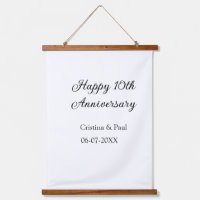 Feliz décimo aniversario simple nombre mínimo de b
