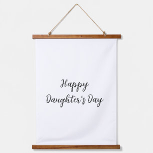 Tapiz Con Marco De Madera Feliz día de las hijas si.ple texto mínimo añadir