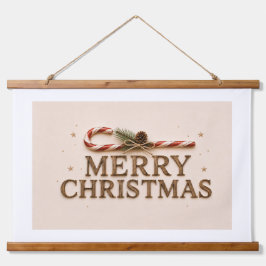 TAPIZ CON MARCO DE MADERA FELIZ NAVIDAD