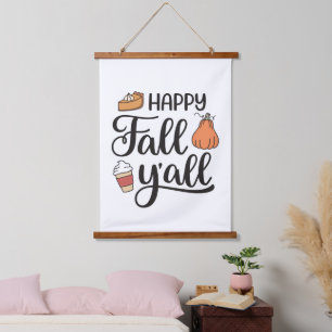 Tapiz Con Marco De Madera Feliz otoño