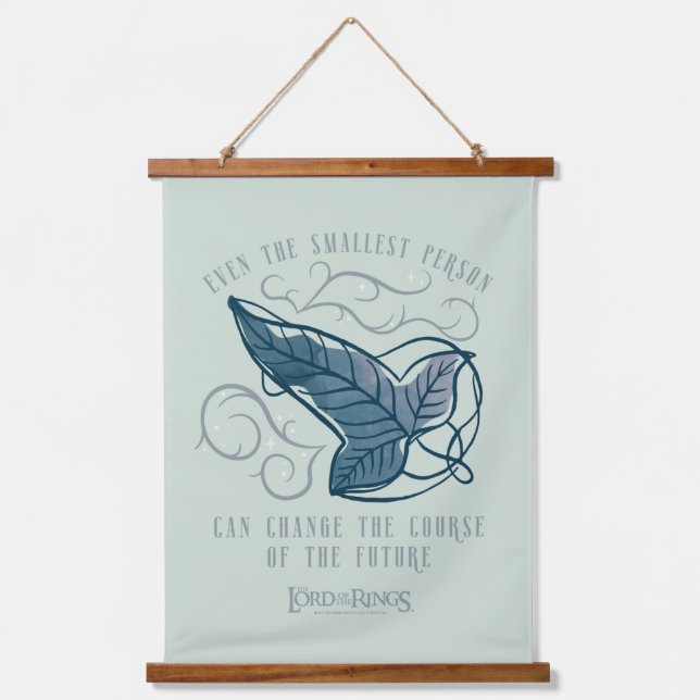 Tapiz Con Marco De Madera Fellowship Elven Brooch Quote Graphic (Anverso)