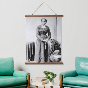 Tapiz Con Marco De Madera Ferrocarril Subterráneo Harriet Tubman Conductor