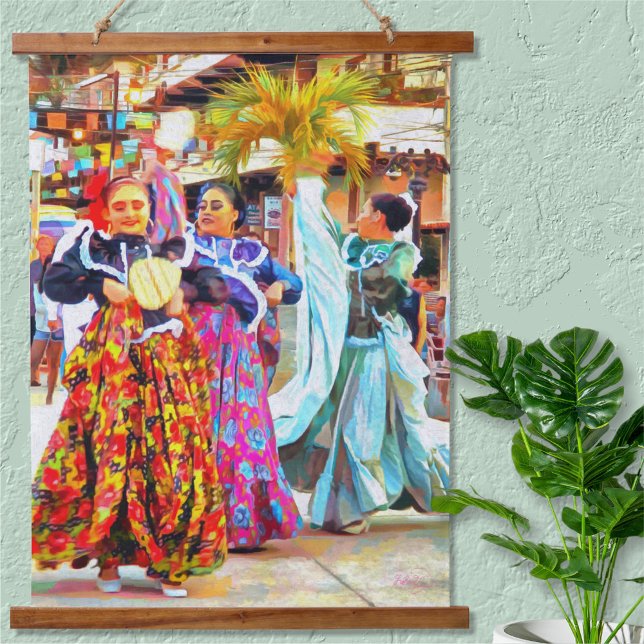 Tapiz Con Marco De Madera Festival mexicano Ceviche Dancers 2549 (Subido por el creador)