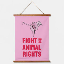 Tapiz Con Marco De Madera Fight for Animal Rights