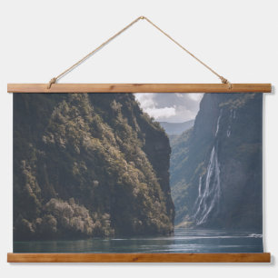 Tapiz Con Marco De Madera Fiordo de Geiranger Noruega