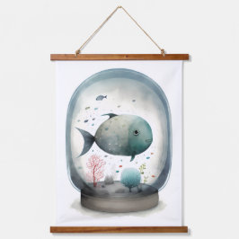 Tapiz Con Marco De Madera Fish Bowl