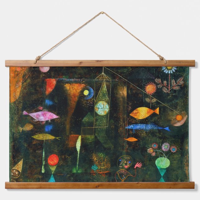 Tapiz Con Marco De Madera Fish Magic, Paul Klee (Anverso )