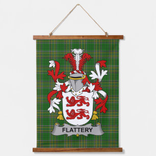 Tapiz Con Marco De Madera Flatería irlandesa o O_Flattery Coat of Arms Famil