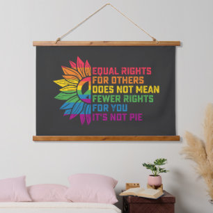 Tapiz Con Marco De Madera Flor de girasol del orgullo LGBT Igualdad de derec