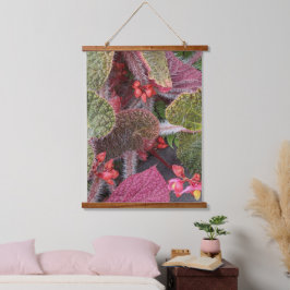 Tapiz Con Marco De Madera Flor Hairy Begonia Floral